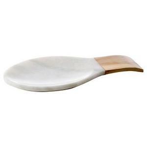Thirstystone White Marble With Acacia Wood Spoonrest
