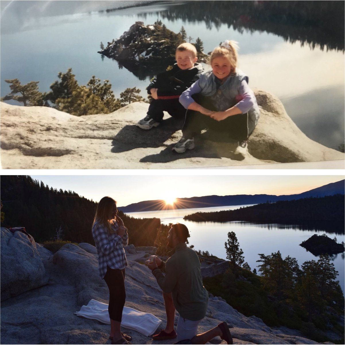 Lake Tahoe CA was a favorite and frequent vacation spot for the Kleins growing up, which made saying YES there even more special