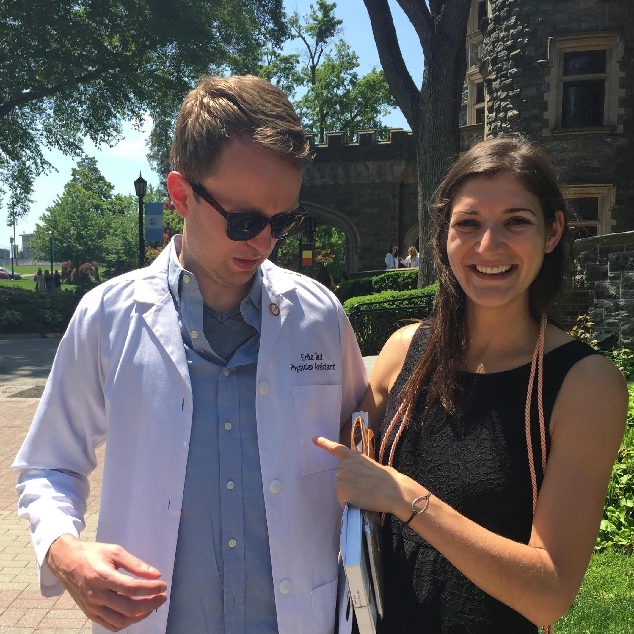 On Erika's graduation day Morgan found himself in a role reversal. Luckily for all the patients out there he didn't quit his day job.