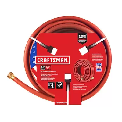 CRAFTSMAN 5/8-in x 50-ft Premium-Duty Rubber Red Hose
