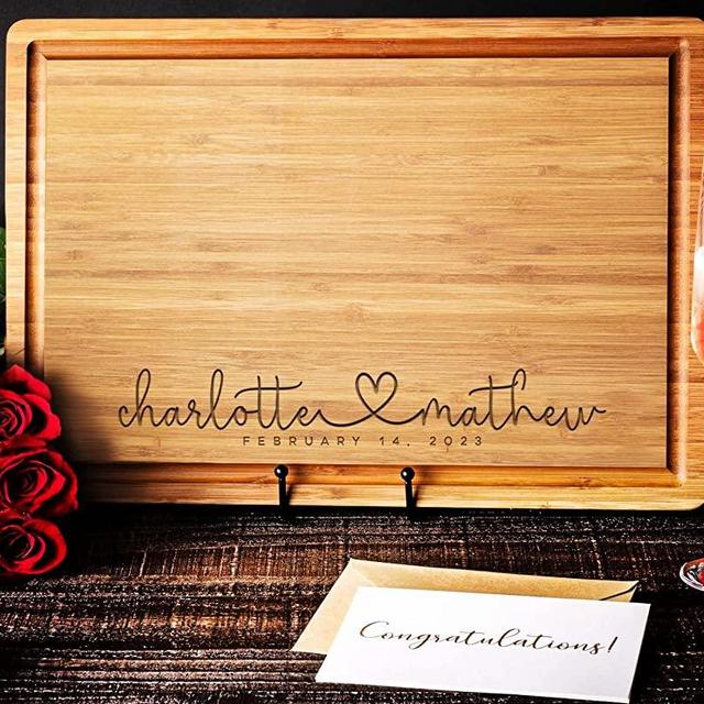 Personalized Wood Engraved Cutting Board - Custom Unique Gift for couples - Wedding Gift, Anniversary Gift, Housewarming Gift,
