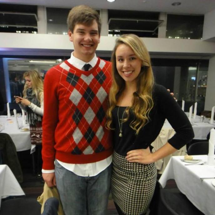 Our first photo together Nov 2013 .... Thanksgiving celebration while studying abroad in London