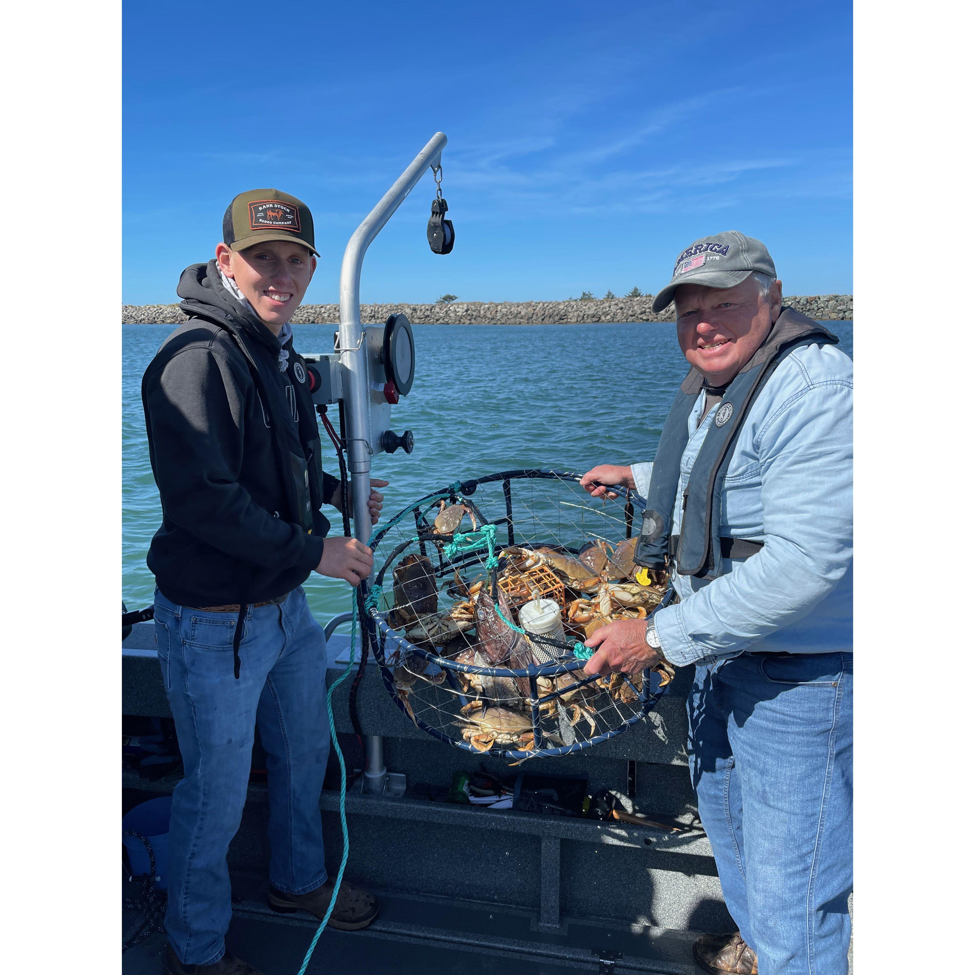 Kyler's first crabbing trip ft. Grandpa Ron!