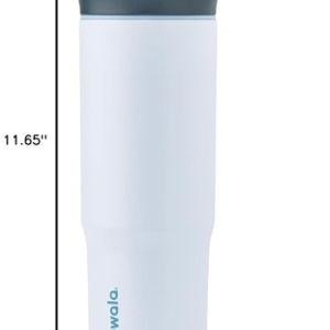 Owala Stainless Steel Triple Layer Insulated Travel Tumbler with Spill Resistant Lid and Straw, BPA Free, 24 oz, Grey/Blue (The Great Blue)