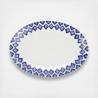 Santorini Diamond Oval Platter