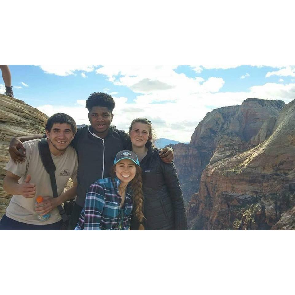 Almost died at Angels Landing, Zion National Park, with Kim and Grant!