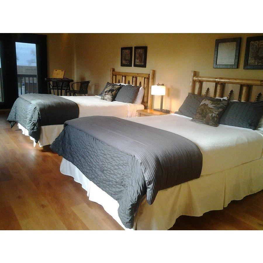 Lodge and quad cabins are hotel room style