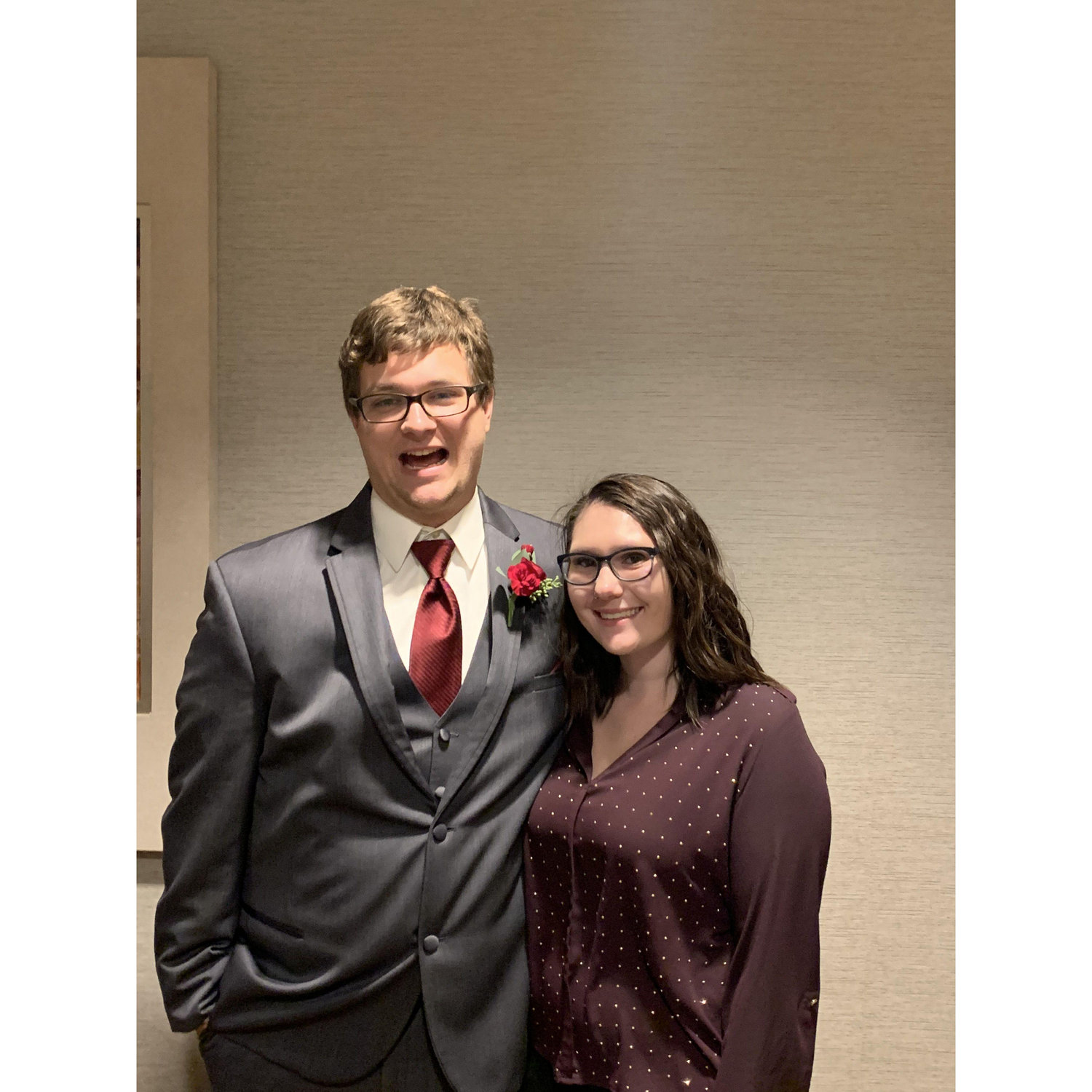 First time going to a wedding together!