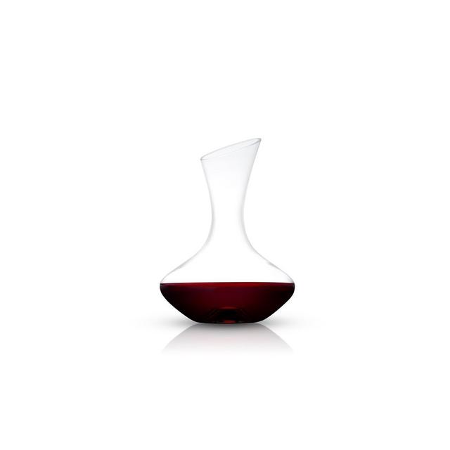 JoyJolt Lancia Wine Decanter Hand Blown Lead-free Crystal Glass Decanter - 40 oz