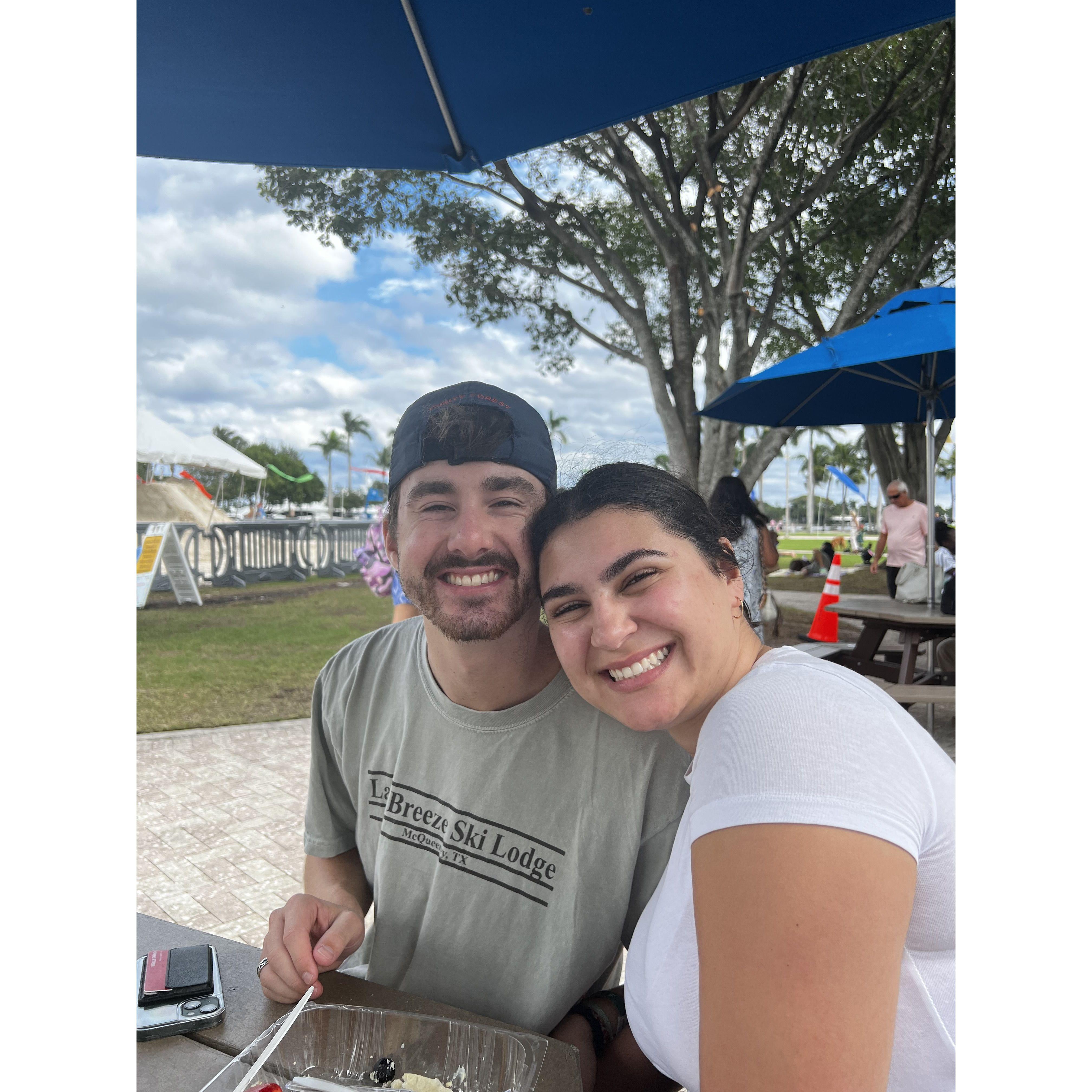 when john came down to west palm beach to visit me at PBA!