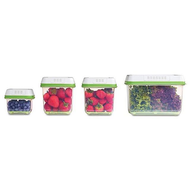 Rubbermaid 2041779 FreshWorks 8-Piece Produce Saver Food Storage Container Set,