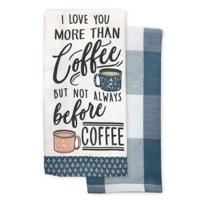 Coffee Farmhouse Kitchen Towels (Set of 2)