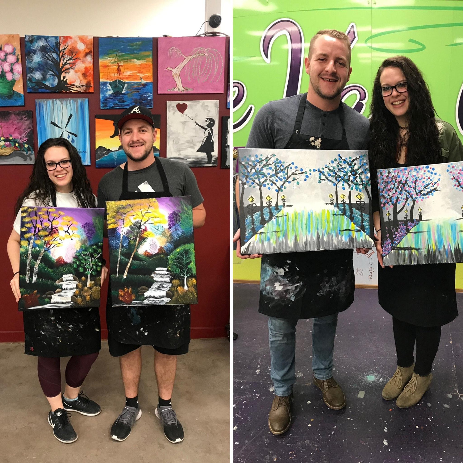 Some of our first few dates were at The Grape Van Gogh painting studio in Pocatello. Grabbing dinner at Thai Paradise before was a must!