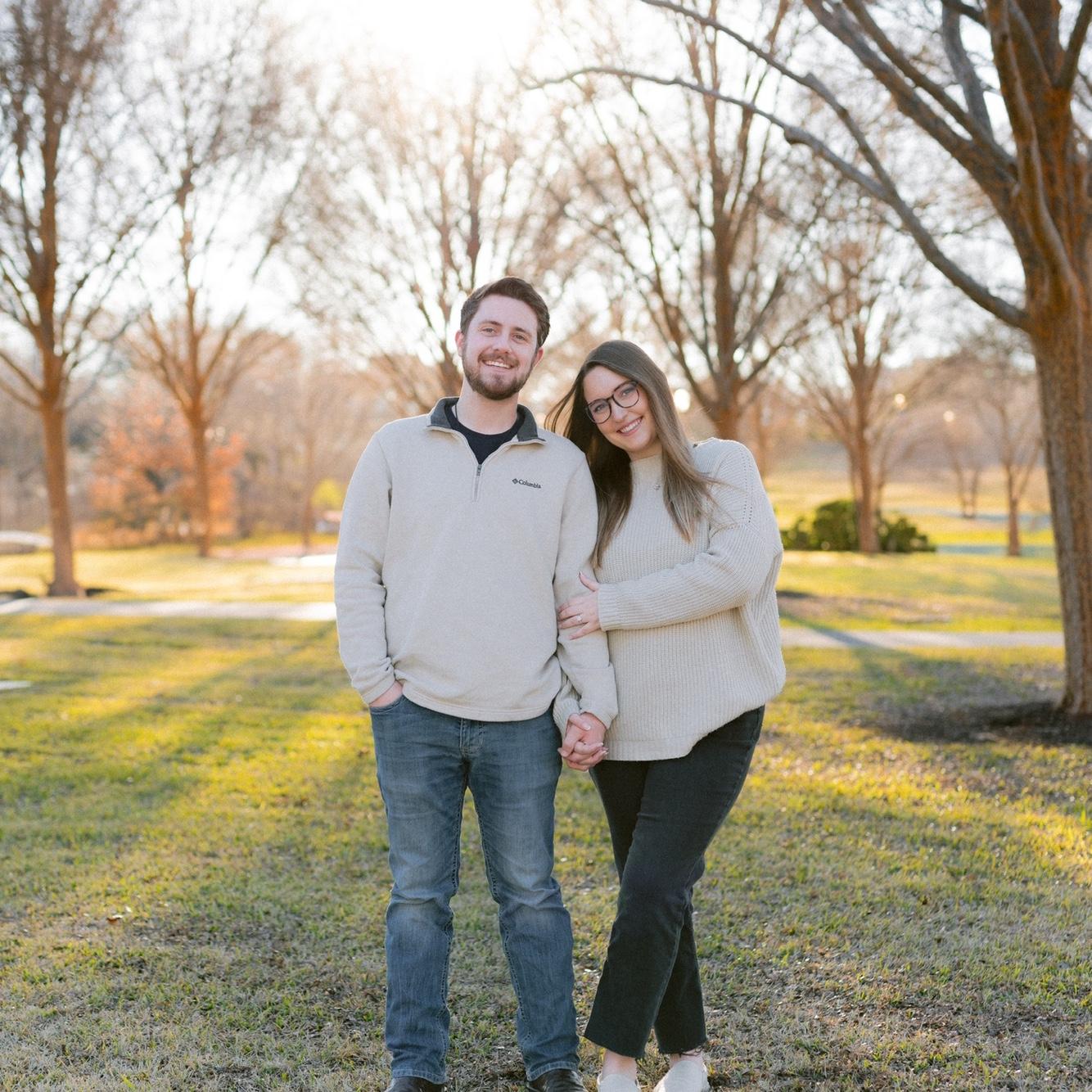 One of the few serious photos of Christopher and Kaitlin.