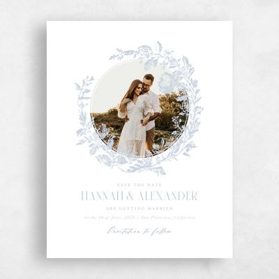Sweet Blue Wedding Save the Date - Treviso Photo