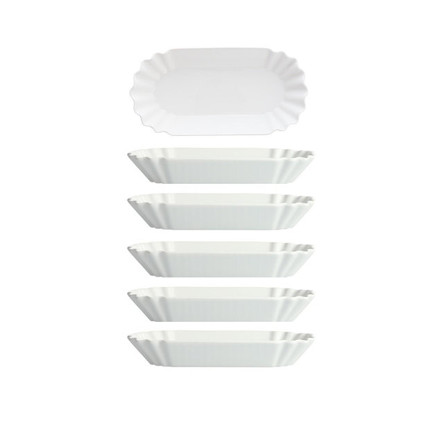 Fortessa Melamine Street Eats Hot Dog Plates, Set of 6