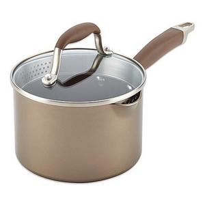 Anolon® Advanced Umber 2 qt. Covered Straining Saucepan