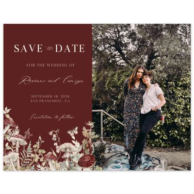 Maroon, Red Wedding Digital Save the Date - Eden Photo