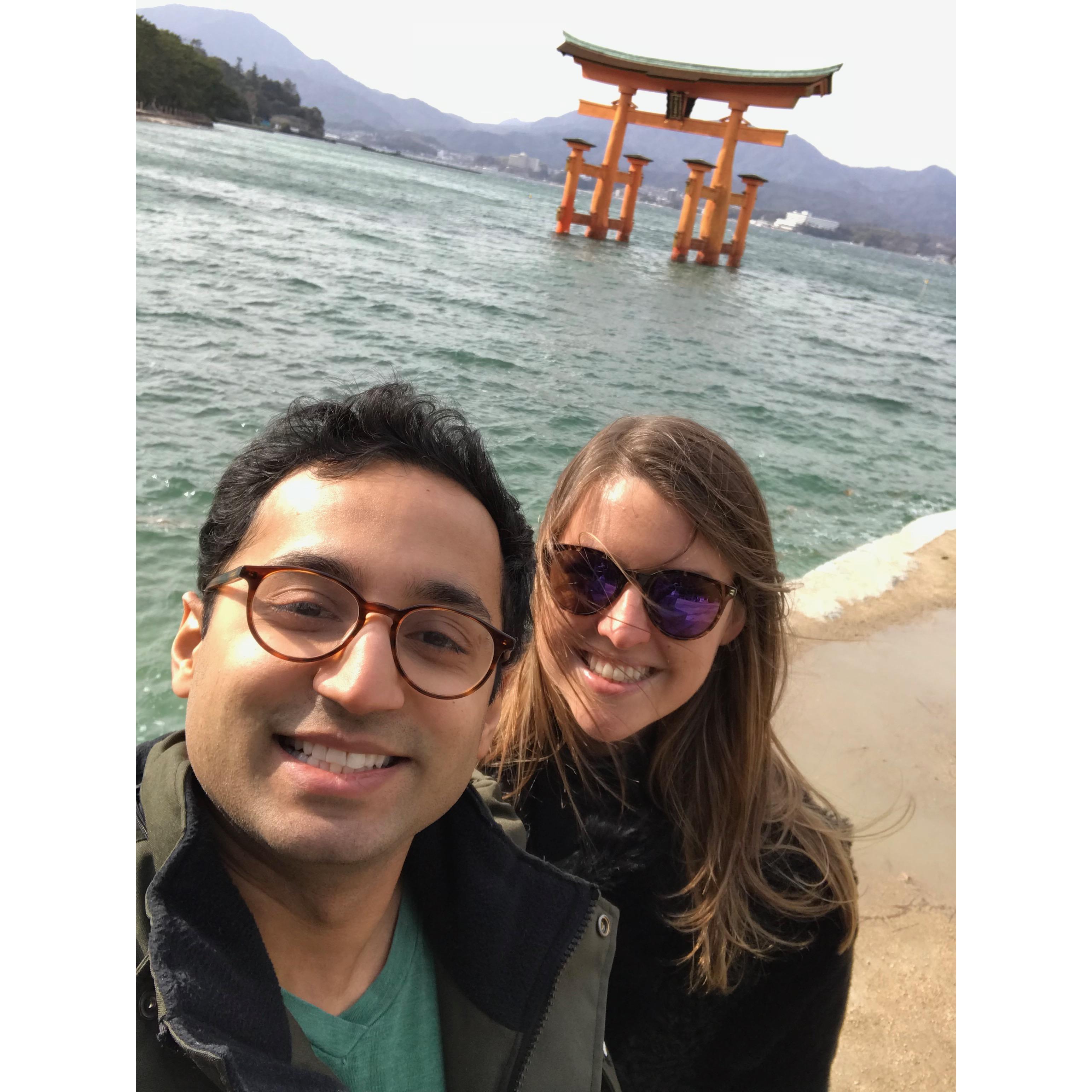 High Tide in Miyajima, Japan
