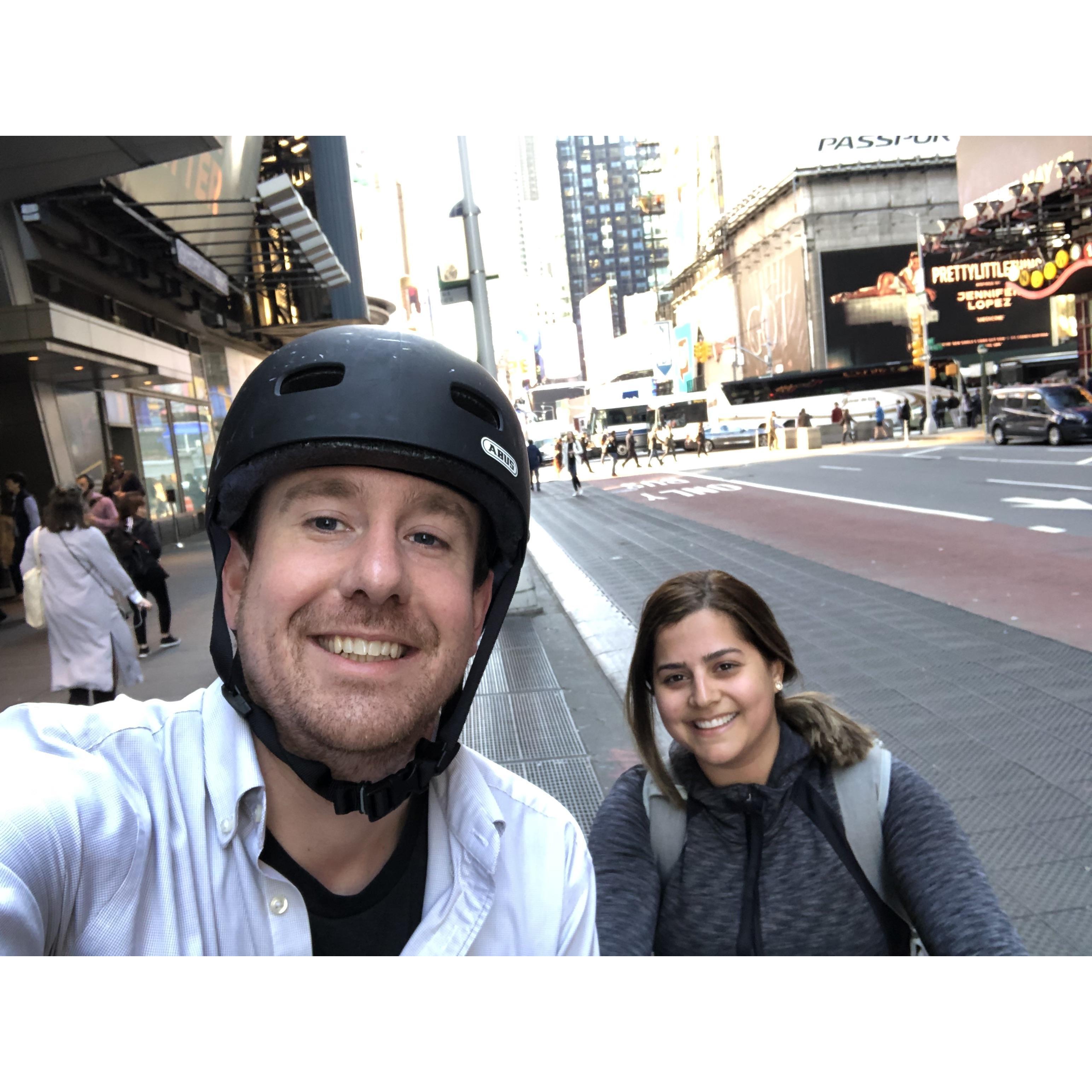 Cycling to work, Spring in NYC 2019