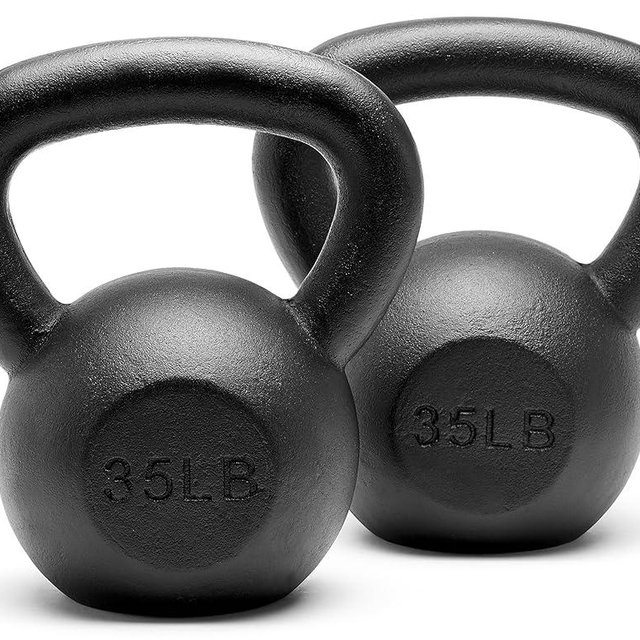 Unipack Powder Coated Solid Cast Iron Kettlebell Weights Set 5, 10 15, 20, 25, 30, 35, 40, 45 lbs All Combination