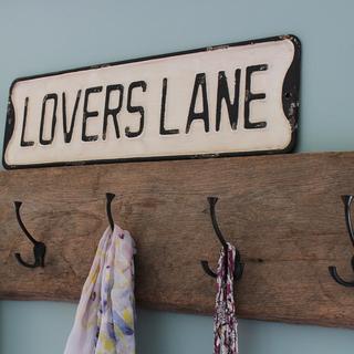 Lovers Lane Vintage Metal Sign