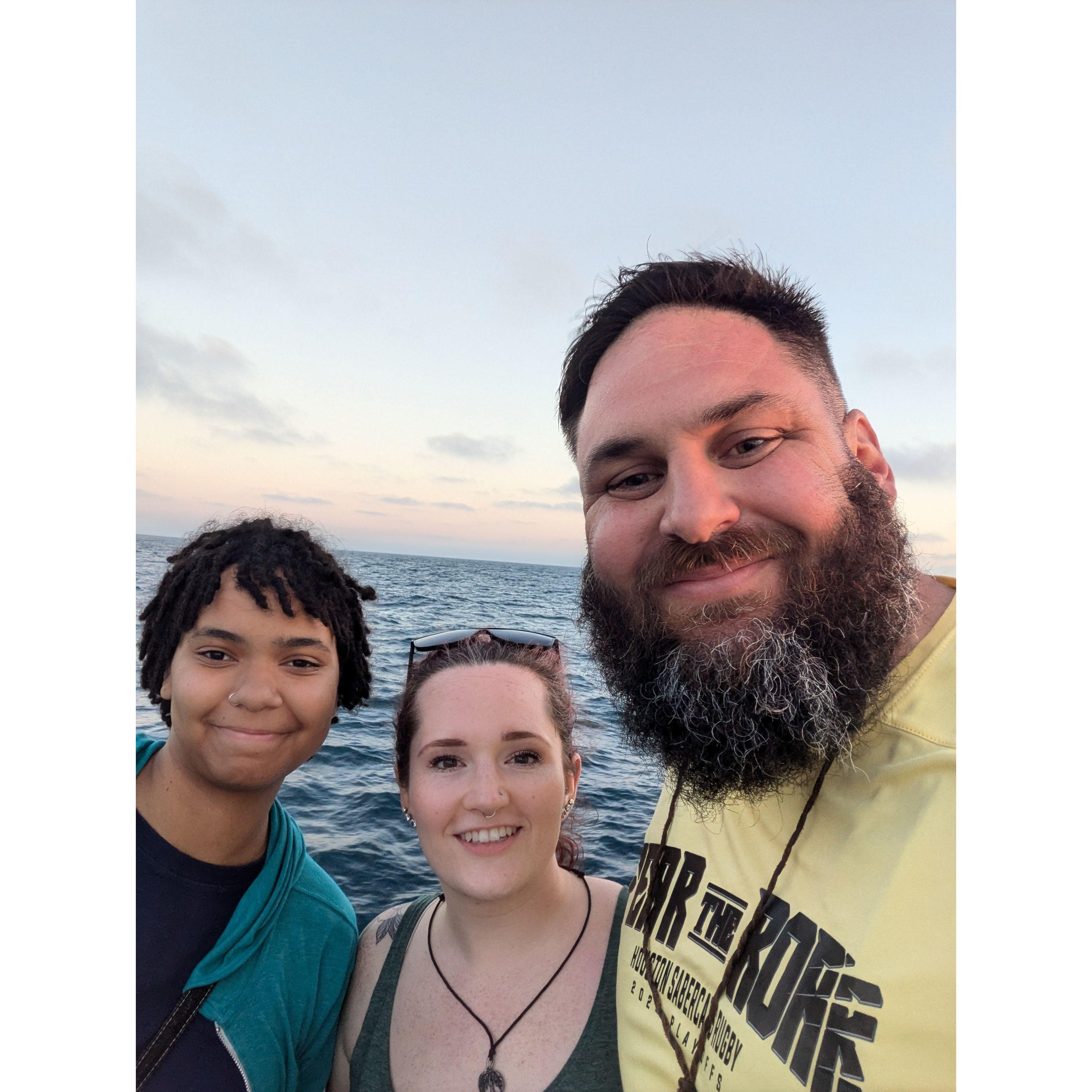 Family whale watching trip.