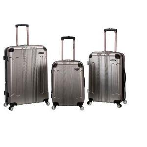 Rockland 3pc ABS Luggage Set - Silver