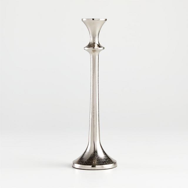 Emmett 11.75" Silver Taper Candle Holder