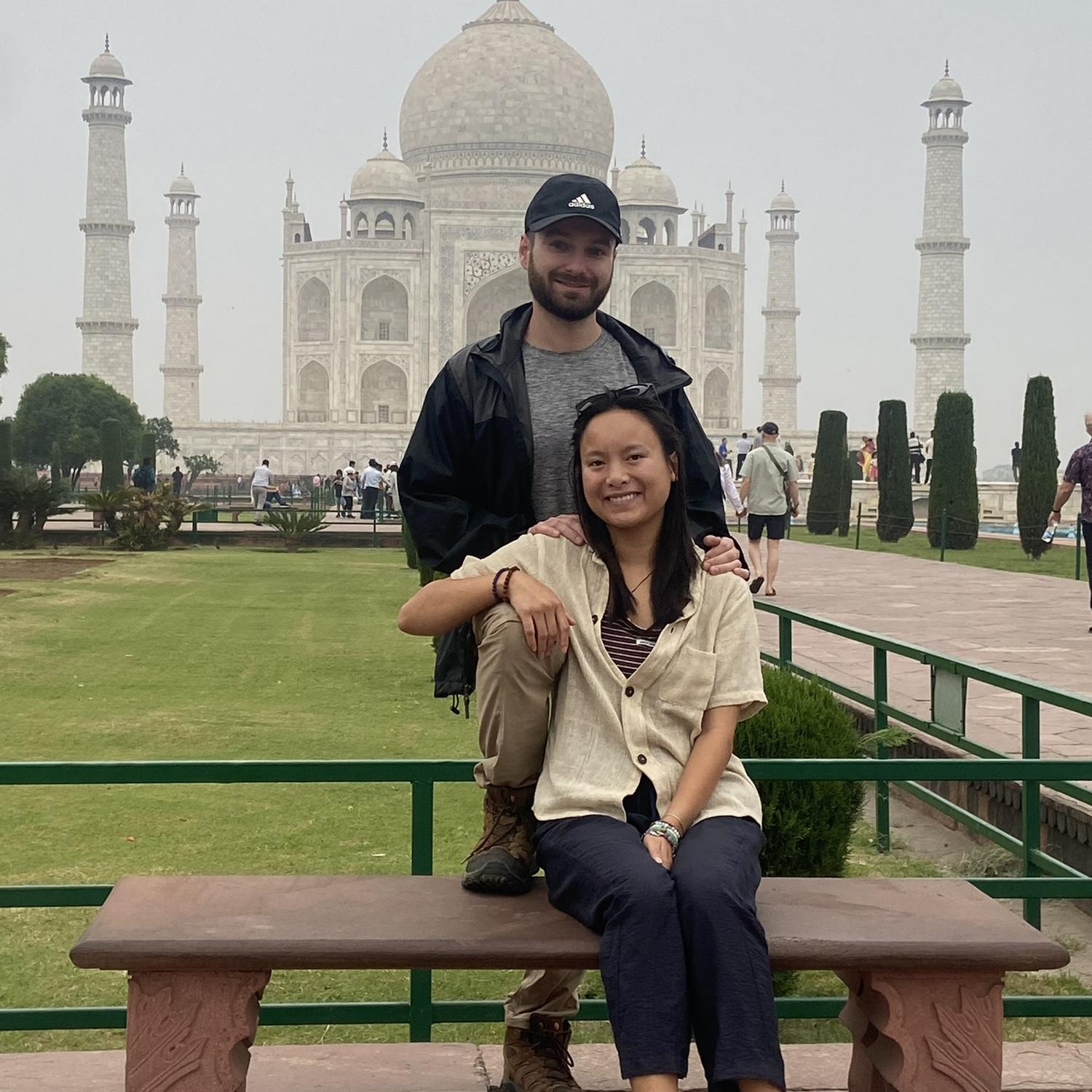 Taj Mahal with pat and my mom