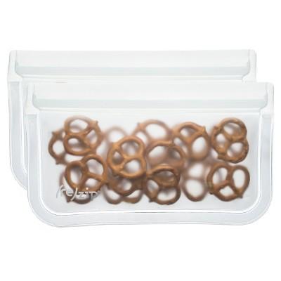 (re)zip Leak-proof Clear Reusable Storage Snack Bag - 2ct