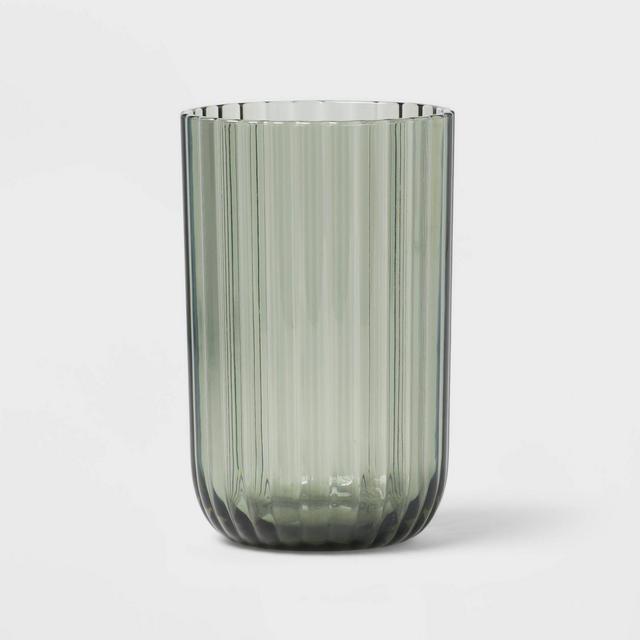 16oz Plastic Ribbed Tall Tumbler Green - Threshold™
