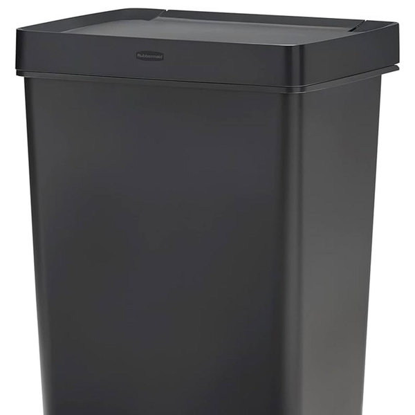 Rubbermaid Premier Series II Step-on Trash Can for Home and Kitchen, with Lid Lock and Slow Close, 13 Gallon, Charcoal, for Home/Kitchen/Hotel/Lobby/Office