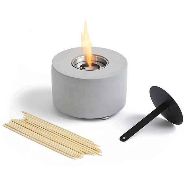 HomeBuddy Tabletop Fire Pit - Portable Fire Place, Long Burning and Smokeless Indoor Fireplace, Table Top Fire Pit with 50pcs. Marshmallow Sticks - Stylish Extinguisher Included
