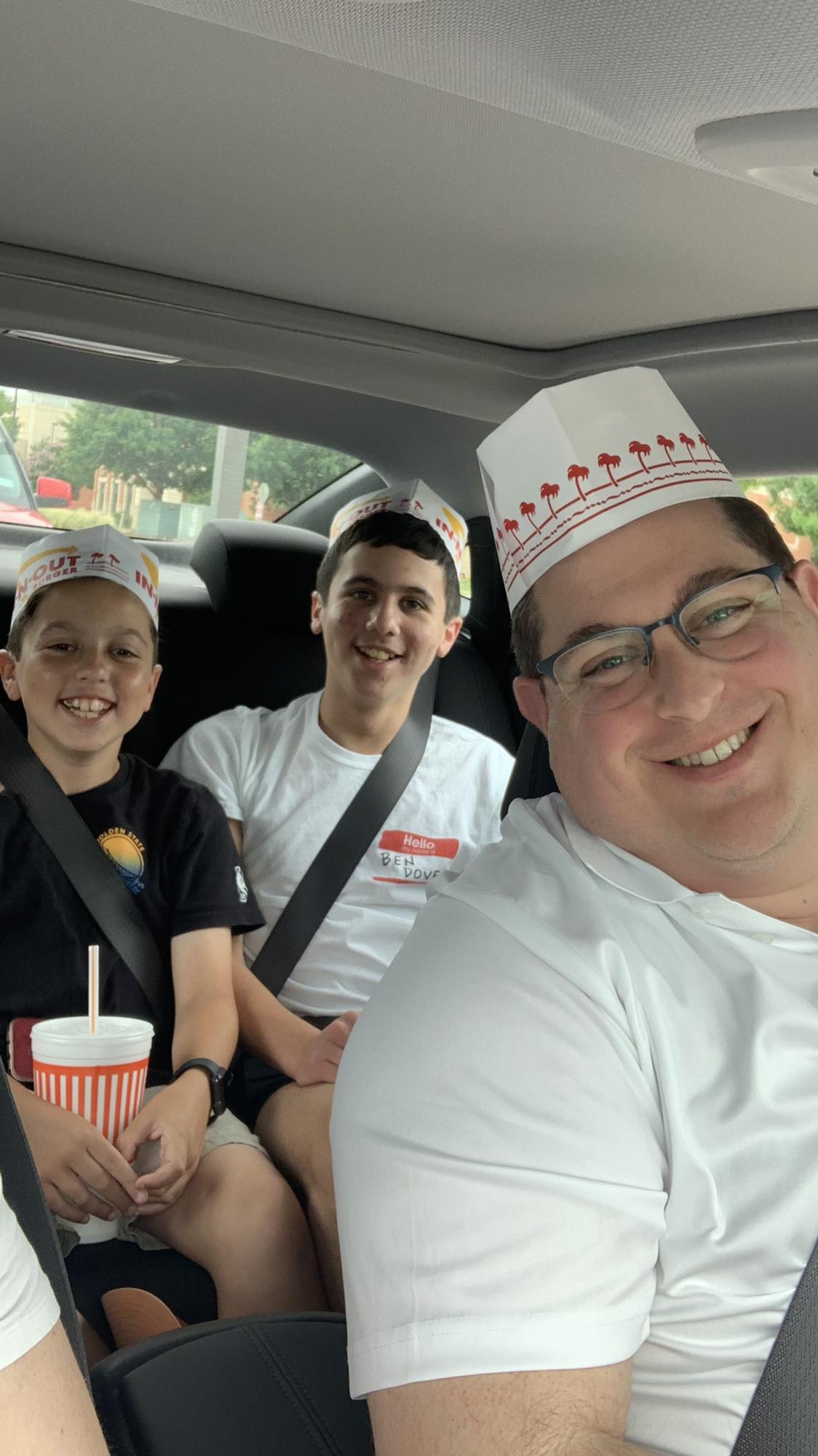 In Texas with two of the best groomsmen around at the annual food challenge.