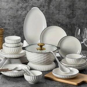 12-Piece Microwaveable Ceramic Dinnerware Set