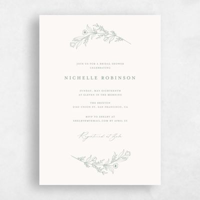 Beige Wedding Wedding Shower Invitation - Seraphine