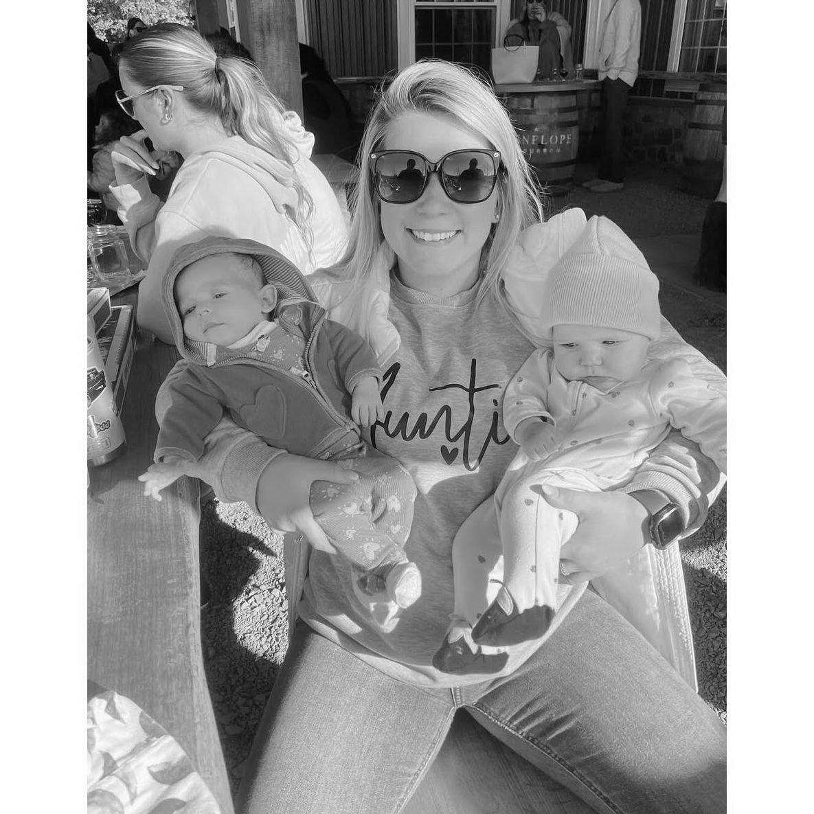 Michele loves being an Auntie to the girls, Amelia and Savannah. 💕