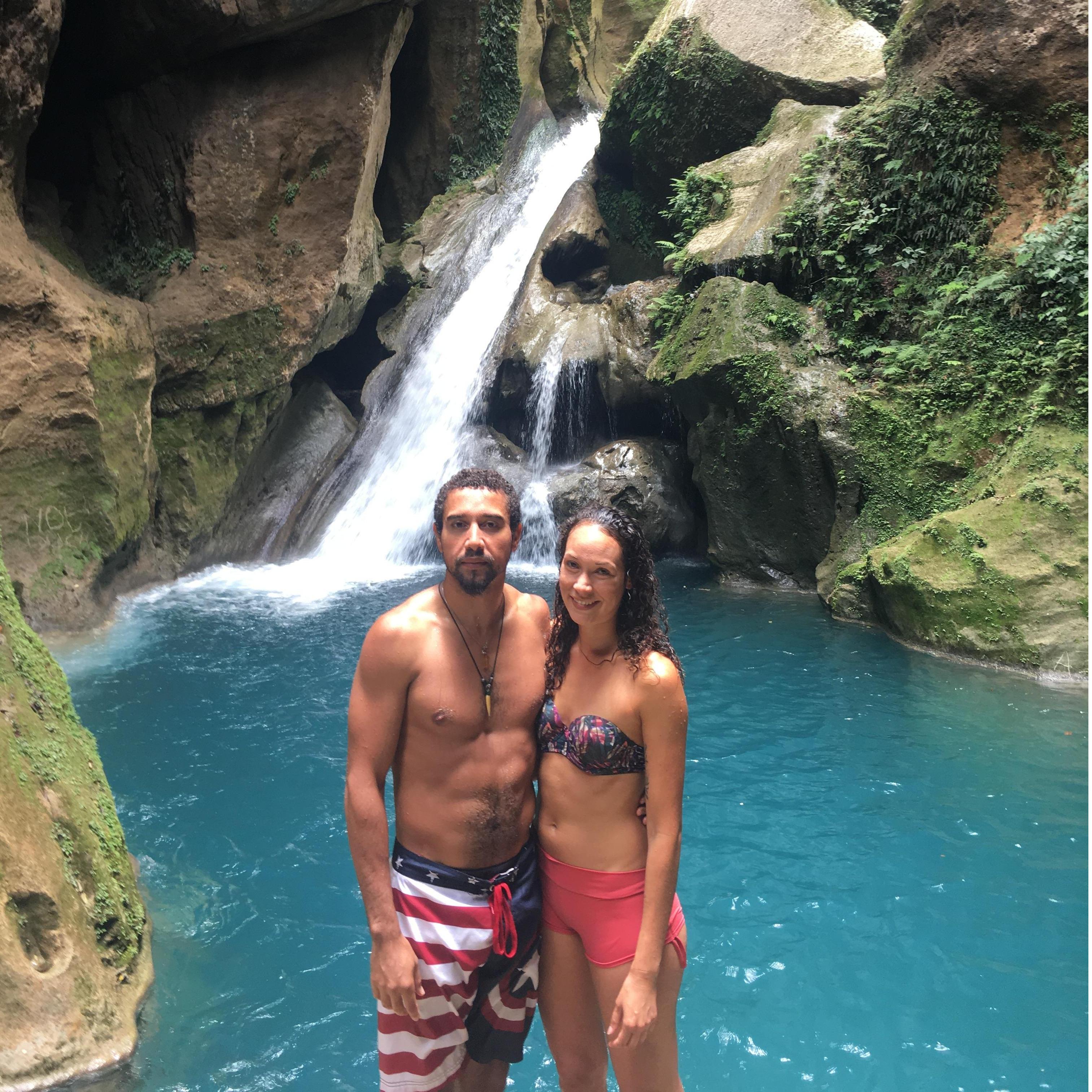 Visiting Bassein Bleu in Haiti with Martial's fam
