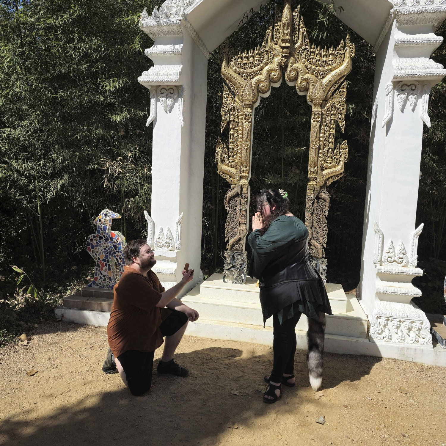 Proposing to me at the same place we went to during our first renfest together