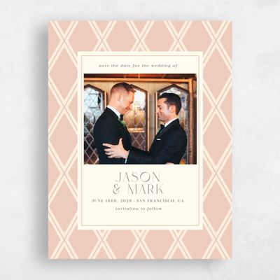 Orange Wedding Save the Date - Diamant Photo