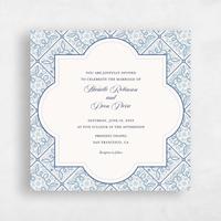 Blue Wedding Invitation - Como Square