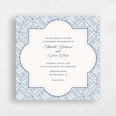 Multi-Colored Wedding Invitation - Como Square