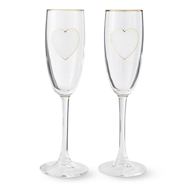 Valentines Day Stemware Toasting Flutes, Set of 2