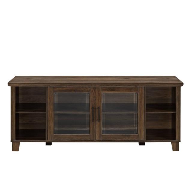 Storage Compartment TV Stand for TVs up to 65" Dark Walnut - Saracina Home