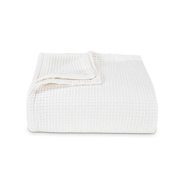 Vera Wang Waffleweave White Blanket, Full/Queen