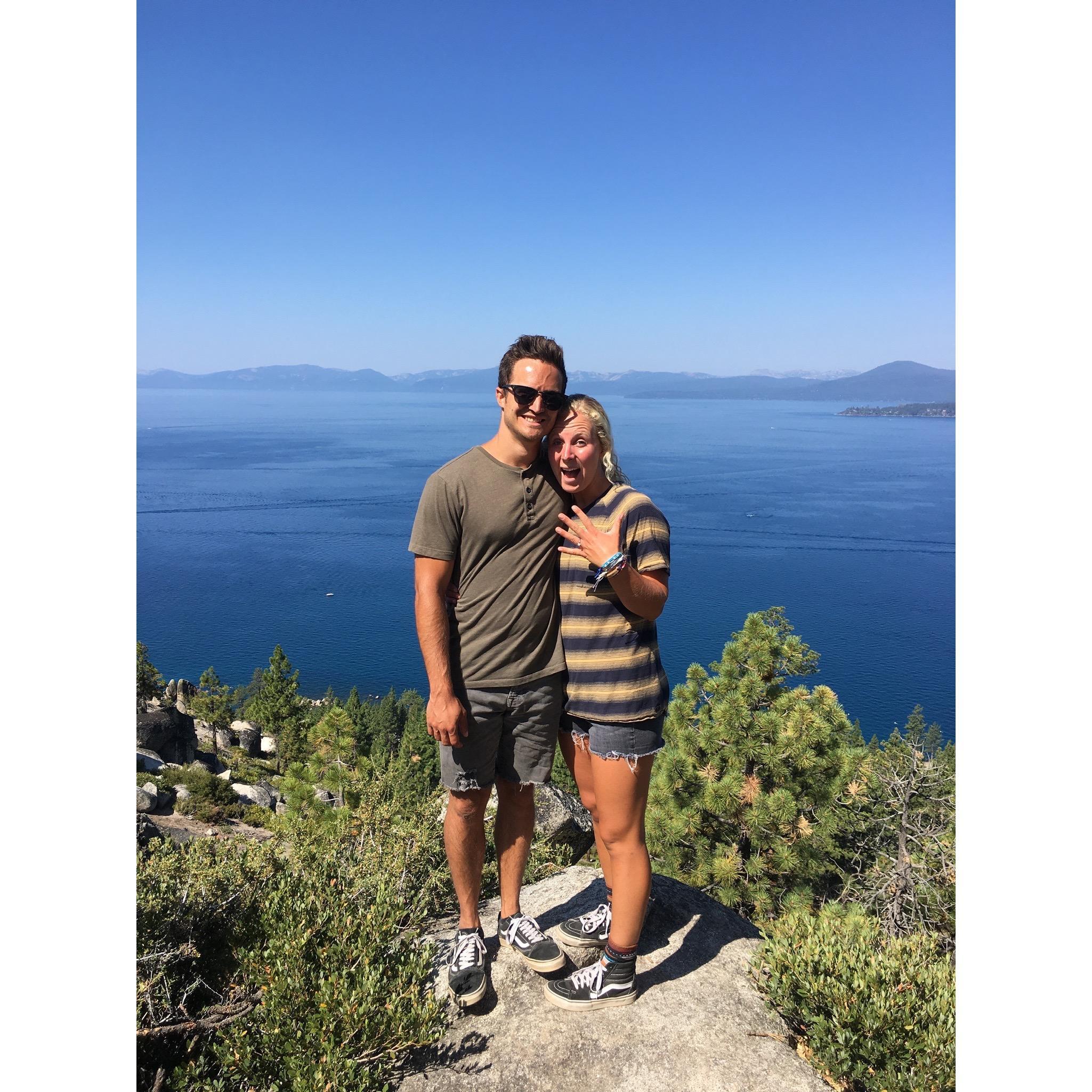 The day after we got engaged, we hiked in Lake Tahoe and dreamed about wedding plans!