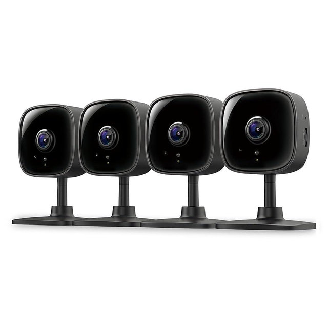 Tapo by TP-Link 1080P Indoor Security Camera for Baby Monitor, Pet Camera w/Motion Detection, 2-Way Audio, Night Vision, Cloud & SD Card Storage, Works w/Alexa & Google Home, Black, C101(4-Pack)
