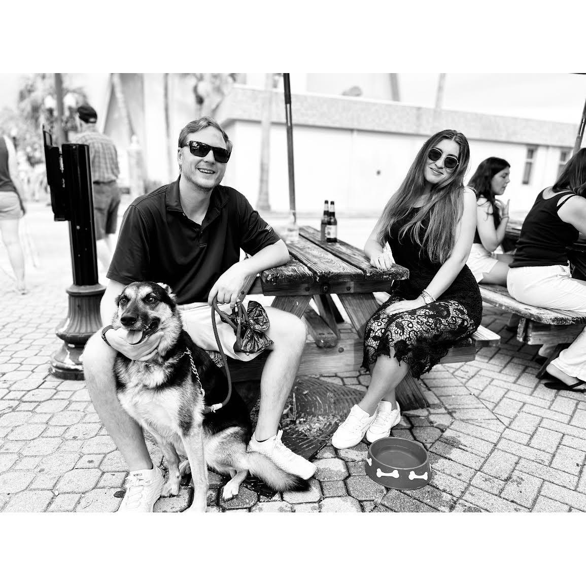 Having a few cold ones with June in Dunedin, FL