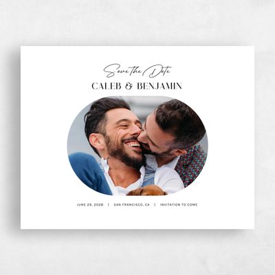 White Wedding Save the Date - Latona Classic